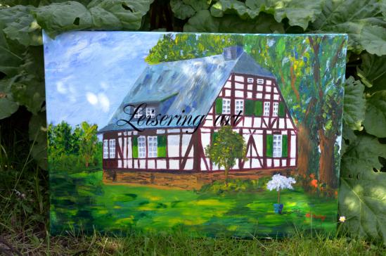 Forsthaus,   50 cm x 70 cm, Acryl auf Canvas, verkauft